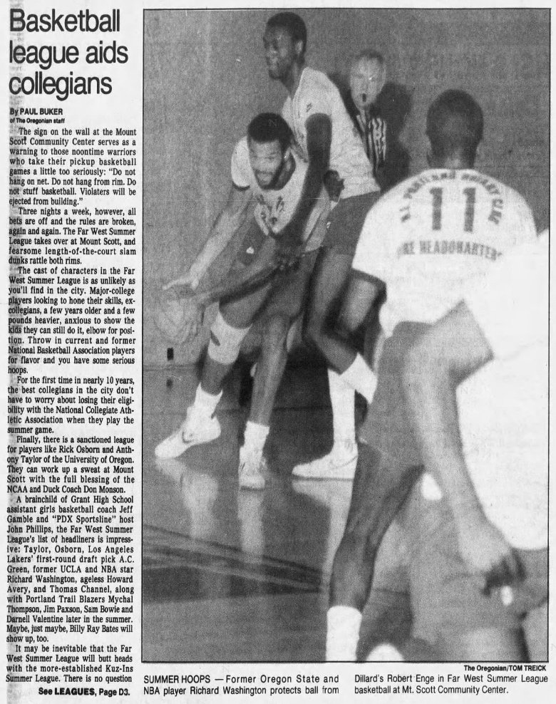 77Blazers's tweet photo. July 9, 1985 - #Portland creates a local version of #SummerLeague that involves many current and former @trailblazers and other @NBA players.
The #FarWest Summer League games are at the #MtScott Community Center.
#RipCity #ThisDateinBlazersHistory #OTD https://t.co/hRglQBZSOY