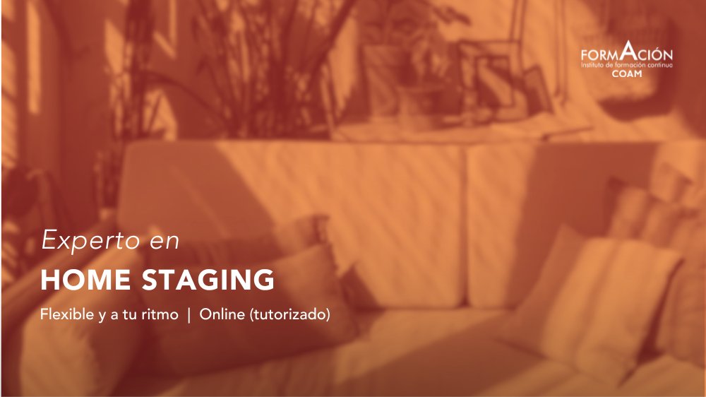Instituto de Formación Continua COAM (@cursoscoam) on Twitter photo El IFC COAM colabora con la <a href="/esmadeco/">Escuela Madrileña de Decoración</a> para ofrecer el curso online Experto en Home Staging, una formación diseñada para convertir al alumno en un profesional altamente demandado en el sector inmobiliario.
📅 Flexible y a tu ritmo
👉 formacion.coam.org/curso/3778/4247 El IFC COAM colabora con la <a href="/esmadeco/">Escuela Madrileña de Decoración</a> para ofrecer el curso online Experto en Home Staging, una formación diseñada para convertir al alumno en un profesional altamente demandado en el sector inmobiliario.
📅 Flexible y a tu ritmo
👉 formacion.coam.org/curso/3778/4247