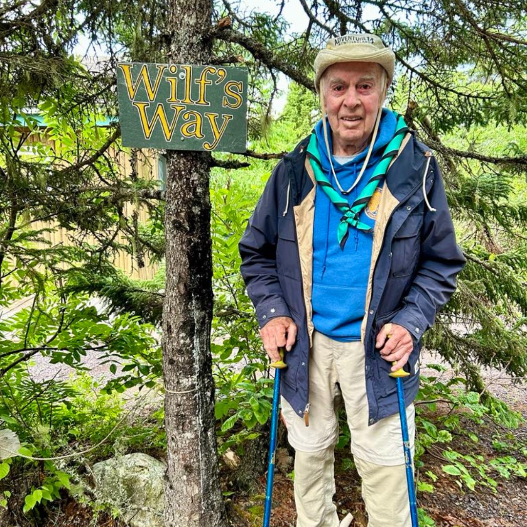 🪢 Meet a Scouting Legend: Wilf Thomas

Since 1951, Wilf has inspired generations with his love of tradition, leadership, and the outdoors.

His legacy? Wilf’s Walk — a trail built by Scouts, for Scouts. Still hiking strong at PJ’25. ❤️

#ScoutsCanada #ScoutingLegend #CampLegends