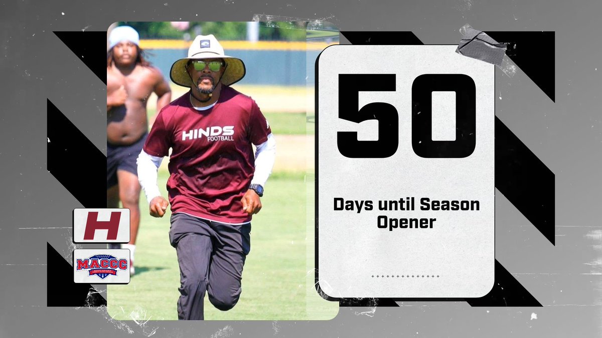 Only 5⃣0⃣ days until the Season Opener!

Hinds vs Itawamba | 7 p.m. | Fulton, MS

#NewERA | #GoHINDS