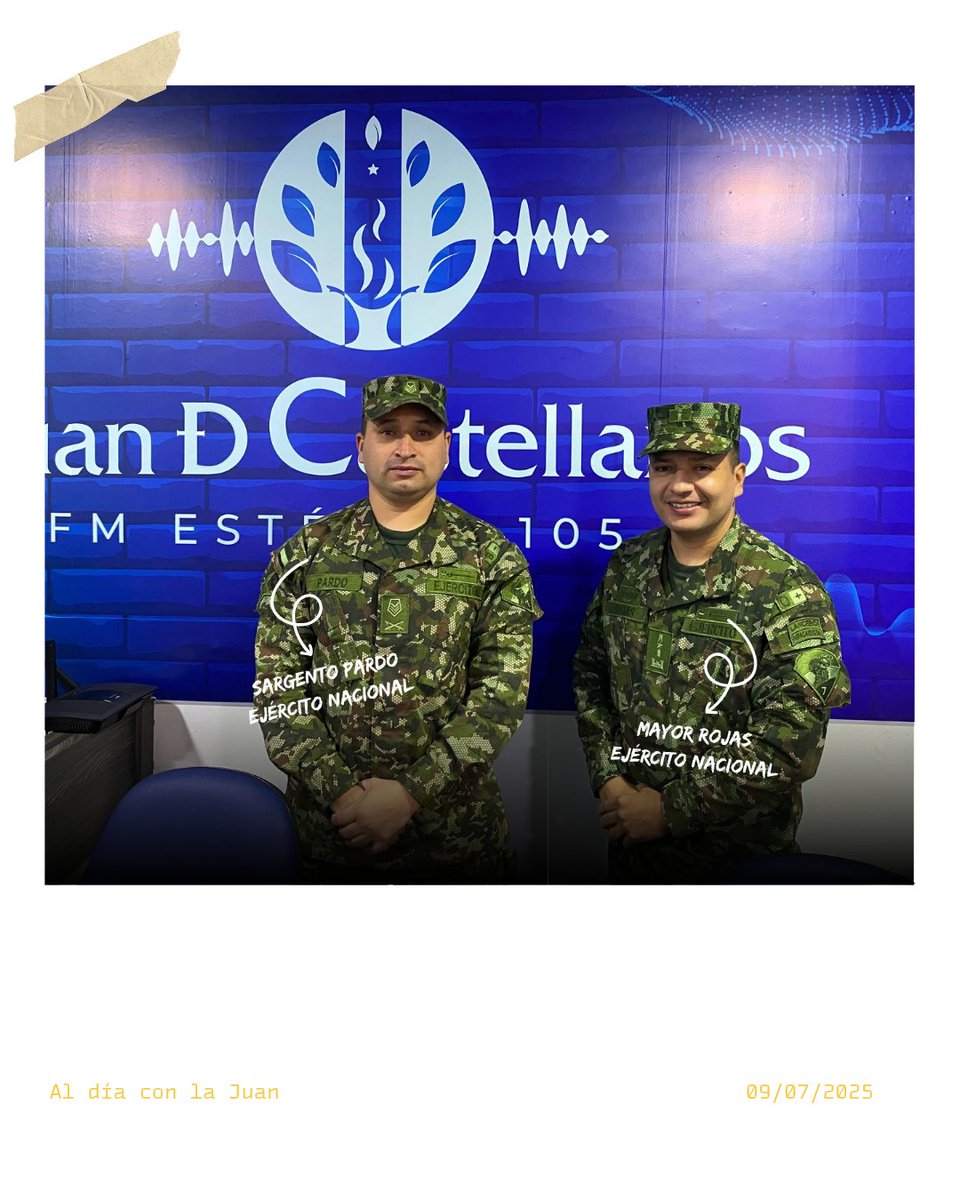 #AldíaconlaJuan 

El #EjércitoNacional invita a todos a solucionar su situación militar y también a presentarse a las  convocatorias para hacer parte este próximo 1 de agosto 🤓

#Emisora #Radio #Tunja #Boyacá