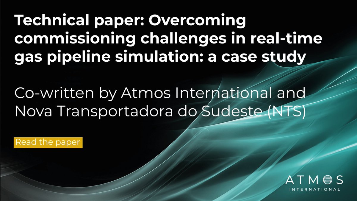 AtmosInt's tweet image. This paper co-written with Nova Transportadora do Sudeste (NTS) highlights the importance of good modeling practices, efficient SCADA data management and more: okt.to/A71DU4
#GasTransmission #PipelineSimulation #EnergyInfrastructure #PipelineEngineering