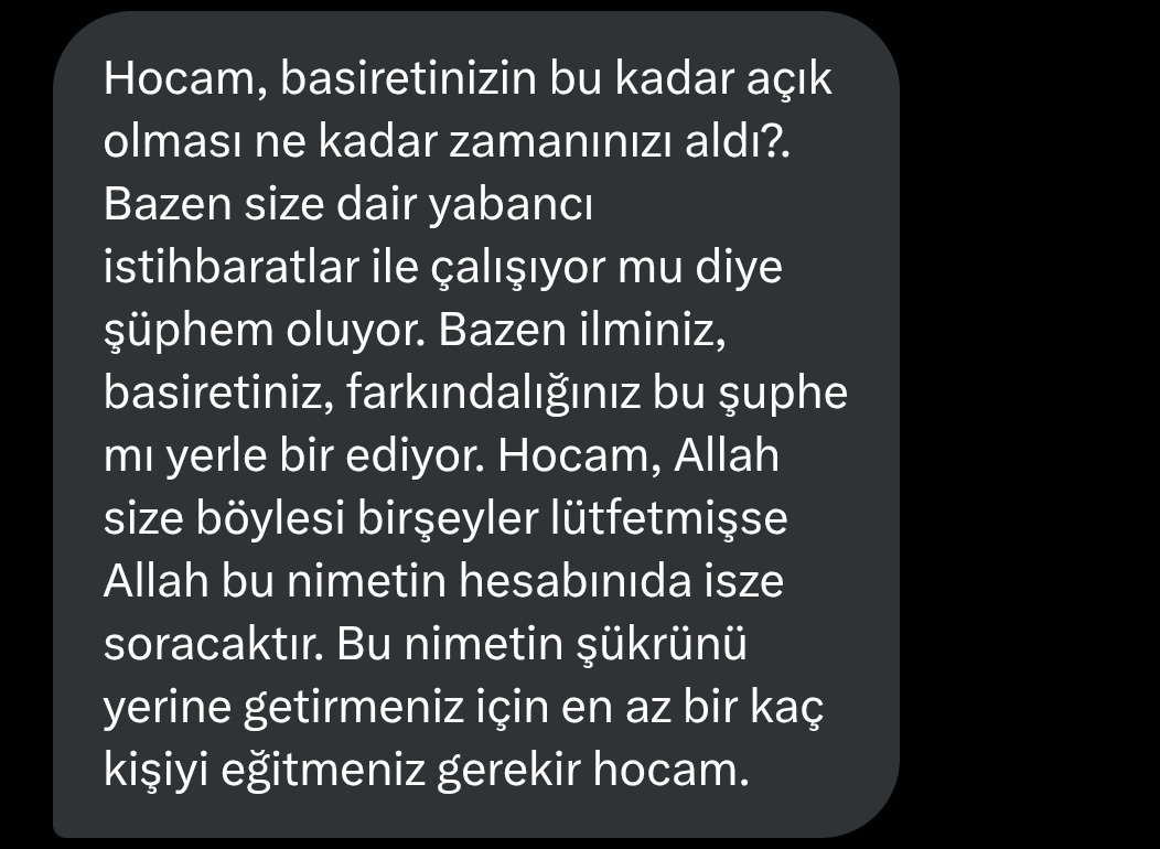 Hiçbir devlet bana benzer bir adamla sizin karşınıza çıkamaz. Devlet her yerden zincire vurulmuş, dünyaya saplanmış, imansız, çok sığ, çok dar bir yapıdır. O halde. Onun bu ajanlarınla beni kıyaslamanız yeteneğime hakarettir ama imanlı bir adamla beni kıyaslamanız da imanlı olana