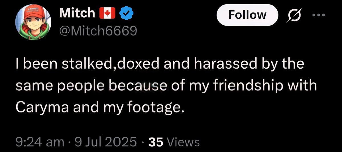 Nah, you've been harassing and defaming people and looks like you're about to get sued. Let's see if Caryma is a good enough friend to either represent you pro bono or pay for your lawyer.
