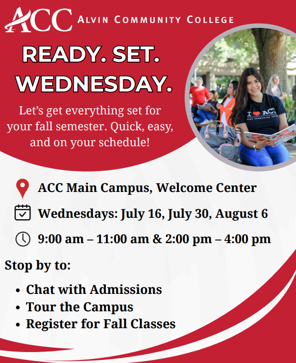 Fall is just around the corner! You can sign up today or come to the campus on next Wednesday to get ready for the next semester!