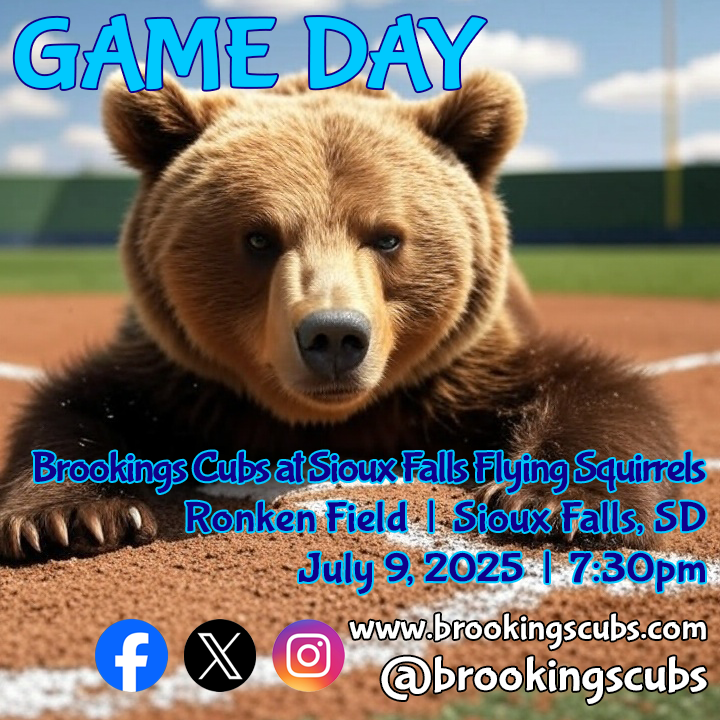 It's been a minute...

Game day!

After a planned break for the holiday weekend, and unplanned breaks for rain and other things, we'll open up a busy July tonight in Sioux Falls against the Flying Squirrels.

First pitch at 7:30 from Ronken Field on the Augustana campus.