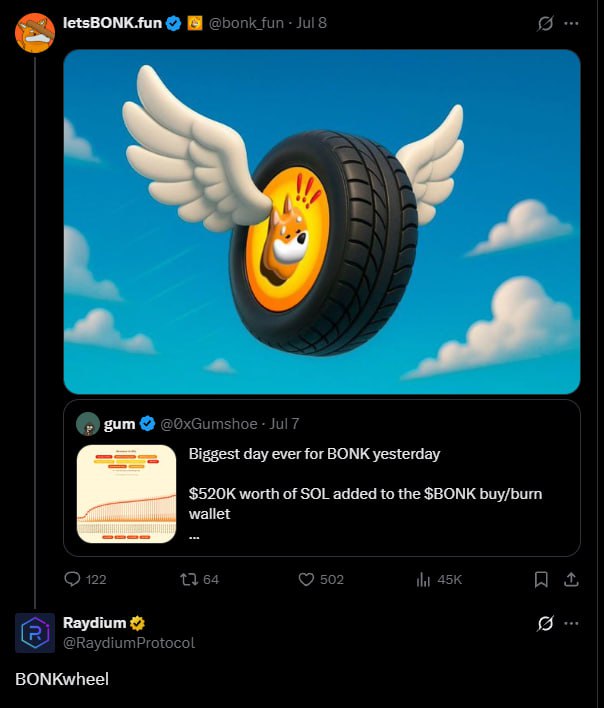 #VDROP "Drop your NFTs !"π¦ (@vdropxyz) on Twitter photo Meme Thesis: BonkWheel The Engine of the BONK.FUN Trenches (bluechip)
@solporttom explain about bonkwheel and the <a href="/theunipcs/">Unipcs (aka 'Bonk Guy') π</a> backed it up. The narrative was bullish.
β
BONK.FUN finally has a launchpad that feeds the ecosystem. Bonkwheel explained : Meme Thesis: BonkWheel The Engine of the BONK.FUN Trenches (bluechip)
@solporttom explain about bonkwheel and the <a href="/theunipcs/">Unipcs (aka 'Bonk Guy') π</a> backed it up. The narrative was bullish.
β
BONK.FUN finally has a launchpad that feeds the ecosystem. Bonkwheel explained :