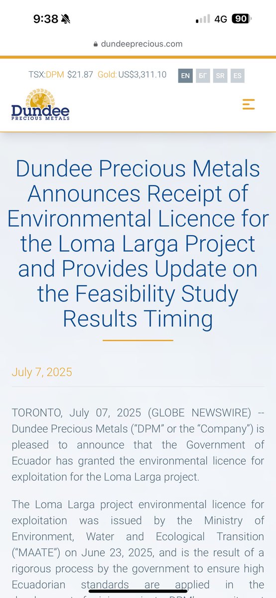 #ATENCIÓN 
Un nuevo puñal por la espalda de parte de la minera y el gobierno de <a href="/DanielNoboaOk/">Daniel Noboa Azin</a> a #Cuenca y el #Azuay.! 

A espaldas del pueblo cuencano, burlándose de la justicia, y sin tomar en cuenta las consultas populares entregan licencia ambiental para el inicio de la