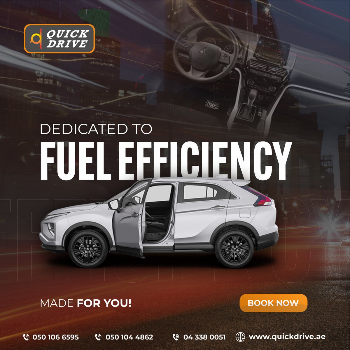AQuickdrive's tweet image. Quick Drive brings you fuel-efficient cars made for comfort, performance, and savings! Perfect for city drives or weekend getaways.

✅ Stylish
✅ Economical
✅ Made for YOU!

📞 📞Call or WhatsApp: +971505259245
🌐 quickdrive.ae

#CarRentalNearMe #hirecar #QuickDrive