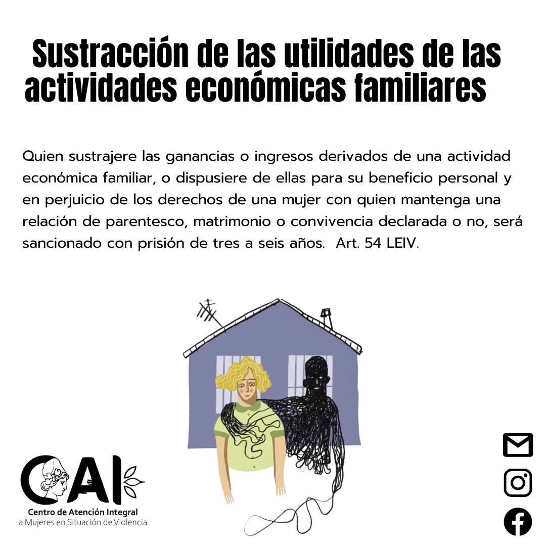 CAI_sv's tweet photo. Sustracción de las utilidades de las actividades económicas familiares #violenciaeconomica #tiposdeviolencia #leiv https://t.co/Vyvfez436m