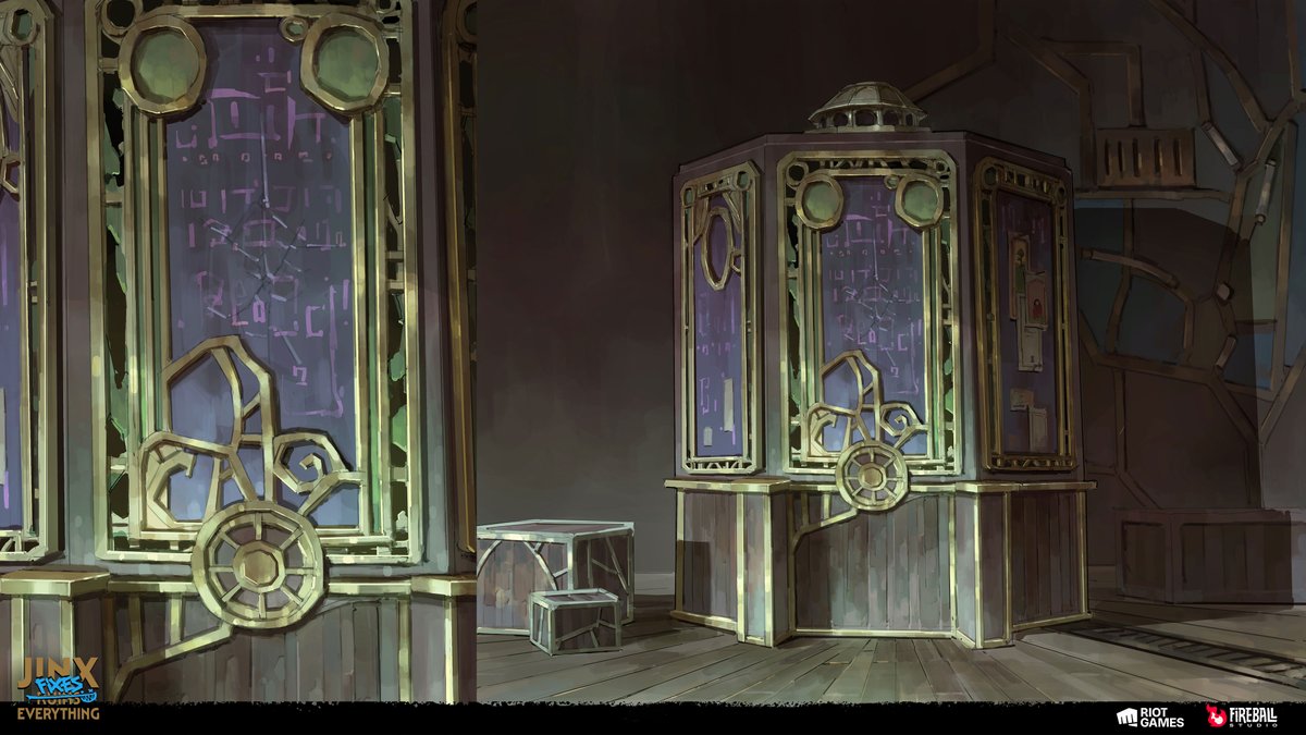 Artwork for Jinx Fixes Everything -
We've dived into art deco references and played with intricate details on each props and it was just a blast working on this Arcane Event!