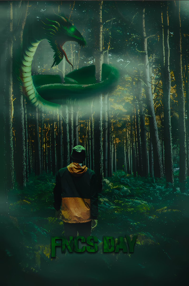 New FNCS Day concept poster with forest photo manipulation theme🎨