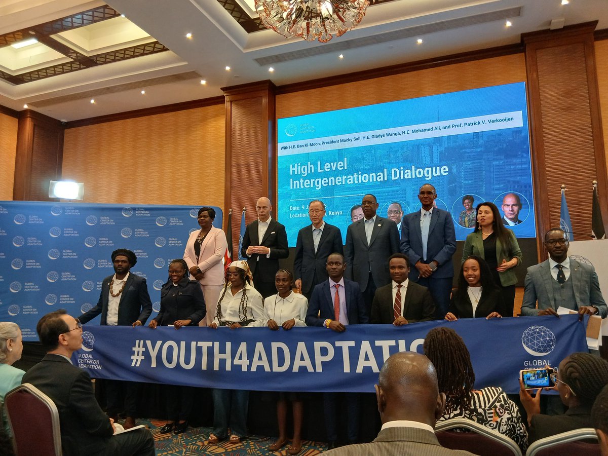 NalaCenter's tweet image. Today we participated in the High-Level Intergenerational Dialogue, where young leaders from Kenya passionately present their Youth Communiqué to the @GCAdaptation, urging ambitious, urgent, and solidary action ahead of #COP30. Their call to deliver on the Paris Agreement.