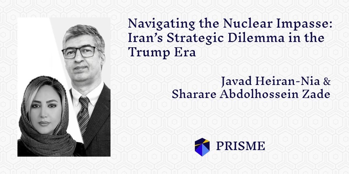 PRISMEorg's tweet image. Iran’s nuclear strategy is shaped by mistrust, military threats & shifting alliances. In this new SALAM memo, Javad Heiran-Nia & Sharare Abdolhossein Zade argue: diplomacy must come first—before the spiral becomes irreversible. Read here: prismeinitiative.org/blog/navigatin… @J_Heirannia