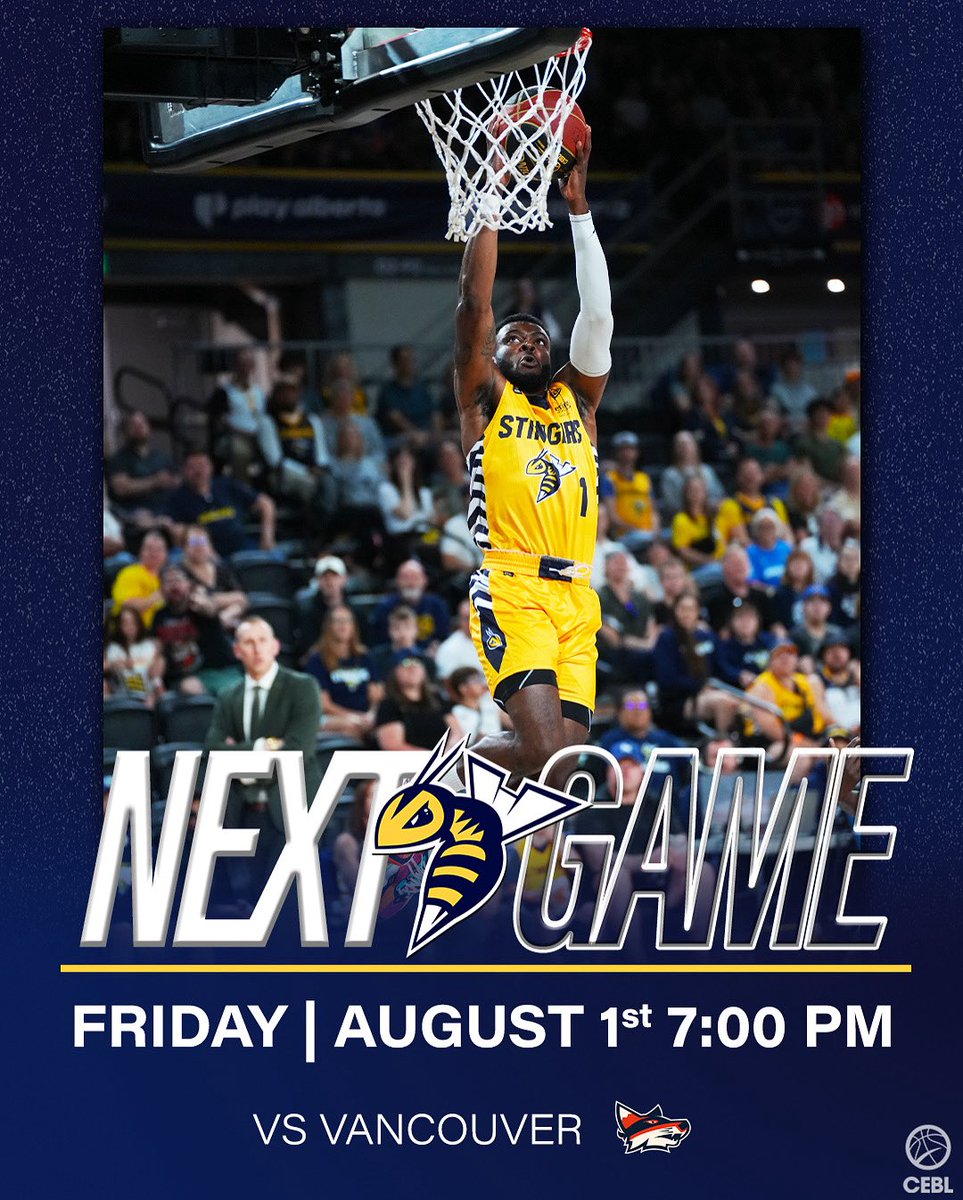 It’s gonna be a few long weeks without Stingers basketball at home…
But you can catch us back at the Edmonton Expo Centre Arena after our road trip, and you won’t want to miss this matchup.🔥
🎟️get your tickets now!