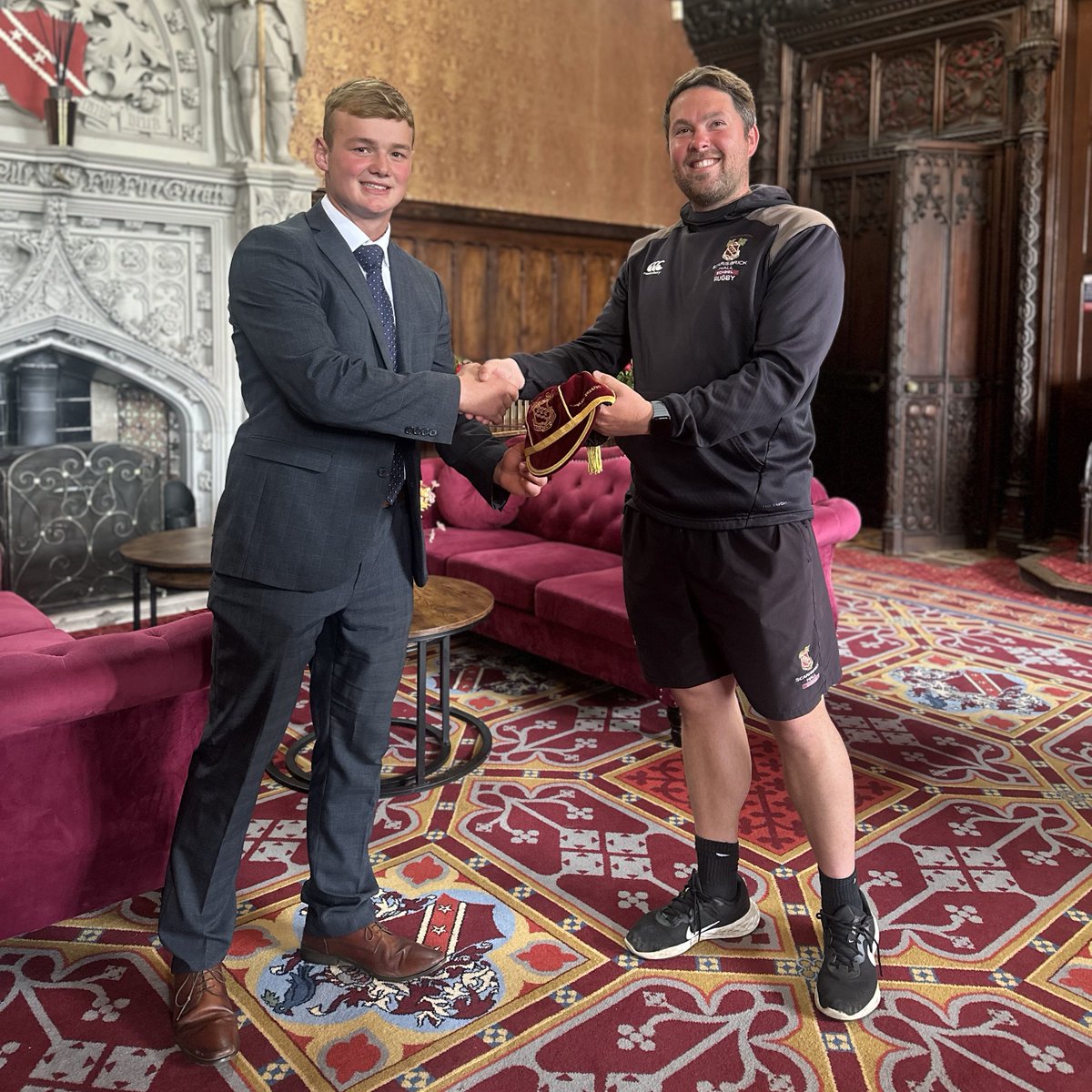 RUGBYSHS's tweet photo. 👏 We were proud to present First XV Captain, Joe Sutton, with an Honours Cap today in recognition of his outstanding commitment to school rugby and the exceptional leadership he has shown throughout the season.

🙏 Thank you, Joe, and best of luck in all your future endeavours. https://t.co/jAwSFrdF97