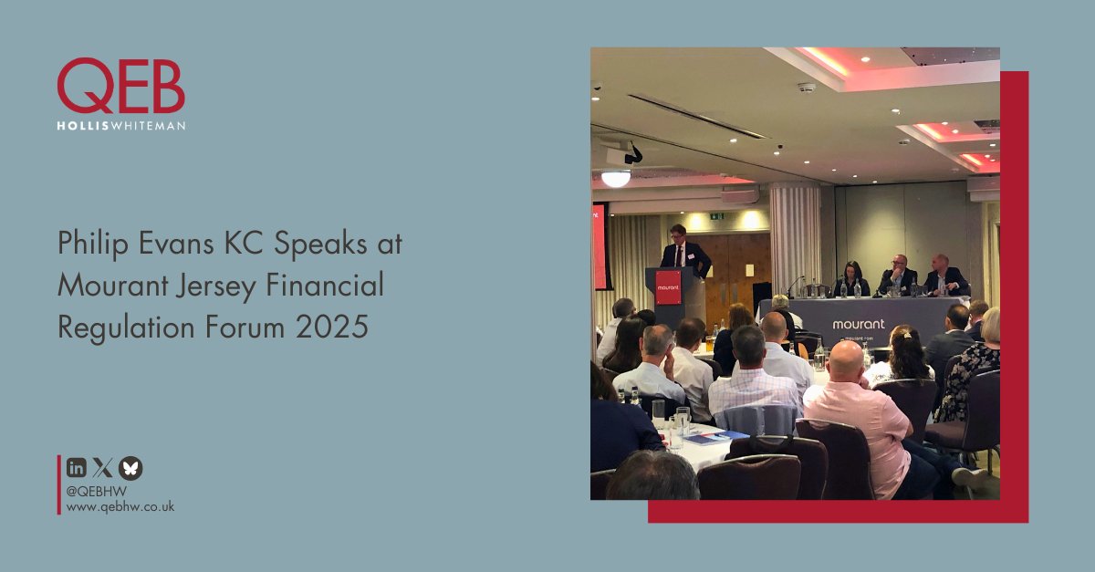 QEBHW's tweet image. QEB Hollis Whiteman was pleased to be represented at the Mourant Jersey Financial Regulation Forum 2025 on 8 July.