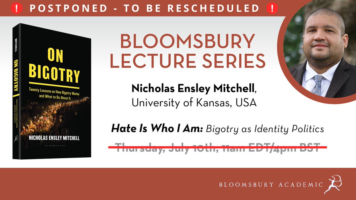 Due to unforeseen circumstances, this week’s lecture with Nicholas Ensley Mitchell has been postponed. 

It will be rescheduled for later this year.