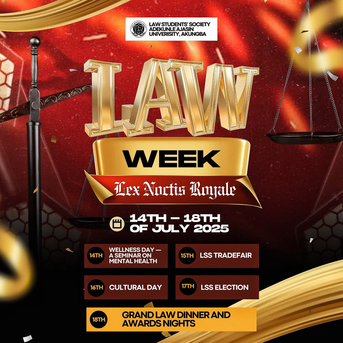 IT’S OFFICIAL..
The Law Week 2025 — a week packed with value, vibes and unforgettable moments💫🎉