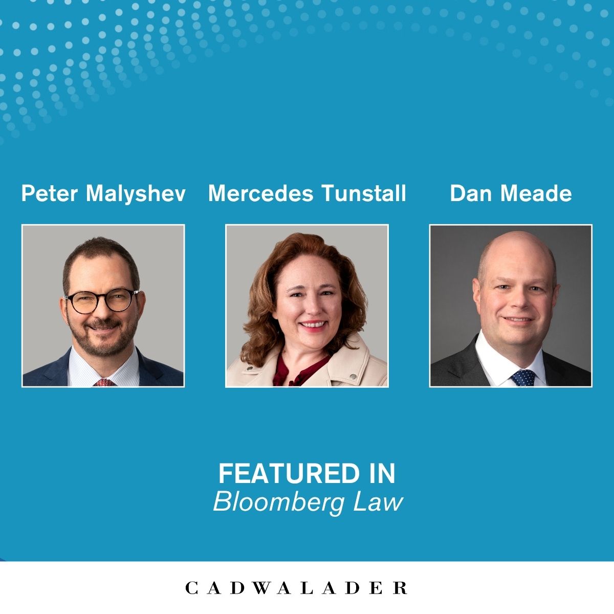 Cadwalader partners Peter Malyshev, Mercedes Tunstall and Dan Meade authored a recent Bloomberg Law article examining how the mainstreaming of commodity trading by retail investors is pushing regulators to modernize oversight.

Learn more here: bit.ly/4eLBWw0