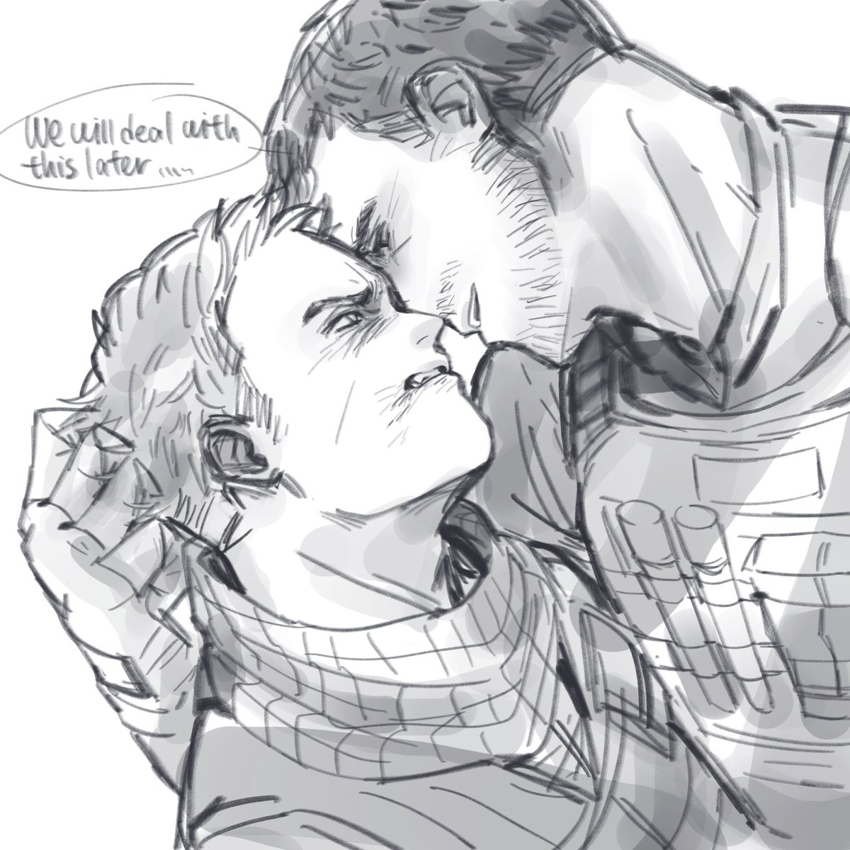 AOZORA_2010's tweet image. I have seen the “grab a handful of hair” thing too many times.
So another fanfic inspiration again (Just how I love the D/S dynamic…)
#Nivanfield