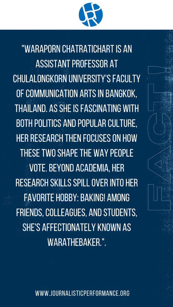 JRPproject's tweet photo. A warm welcome to Waraporn Chatratichart, joining us from Thailand for the third wave of the JRP Project. We’re so glad to have you with us on this global journey!
#ChulalongkornUniversity #commartschula #nitadechula #นิเทศจุฬา https://t.co/WDEjzkpxnt