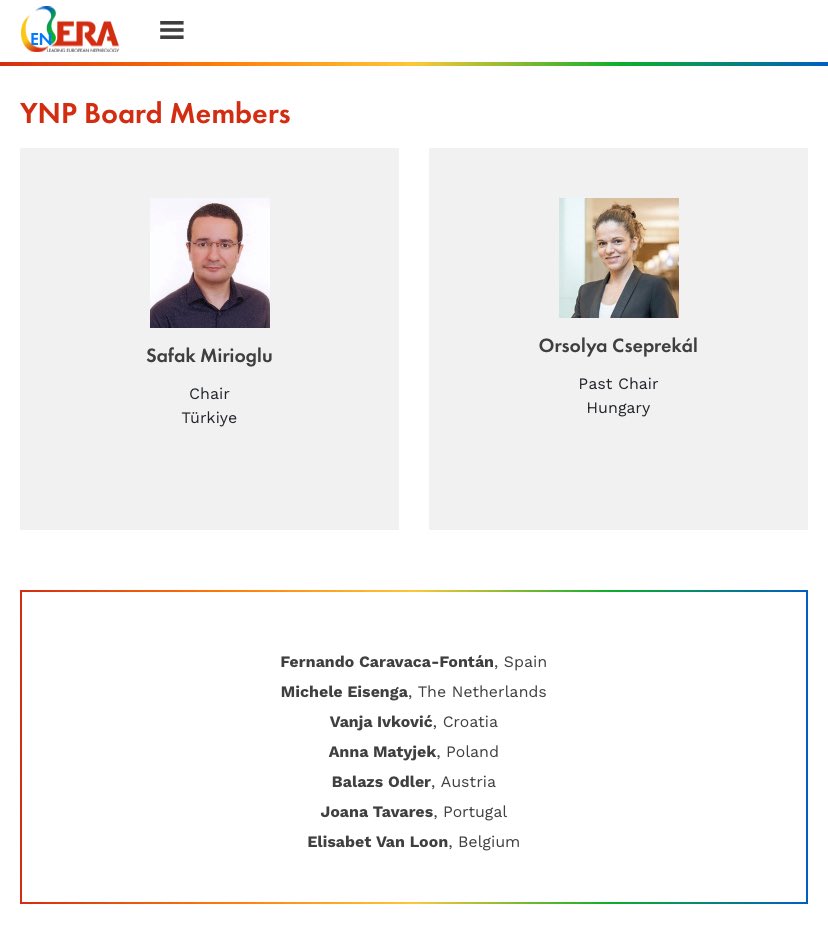 YNP of ERA (@ynptweets) on Twitter photo Our board has been partially renewed!
<a href="/smirioglu/">Safak Mirioglu</a> <a href="/OrsolyaCs1/">Orsolya Cs.</a> <a href="/fcaravacafontan/">Fernando Caravaca-Fontán</a> <a href="/VanjaIvkovic3/">Vanja Ivkovic</a> <a href="/odlerb/">Balazs Odler</a> <a href="/jt_nephrology/">Joana Tavares</a> <a href="/ElisabetVl/">Elisabet Van Loon</a>
<a href="/ERAkidney/">ERA - European Renal Association</a> Our board has been partially renewed!
<a href="/smirioglu/">Safak Mirioglu</a> <a href="/OrsolyaCs1/">Orsolya Cs.</a> <a href="/fcaravacafontan/">Fernando Caravaca-Fontán</a> <a href="/VanjaIvkovic3/">Vanja Ivkovic</a> <a href="/odlerb/">Balazs Odler</a> <a href="/jt_nephrology/">Joana Tavares</a> <a href="/ElisabetVl/">Elisabet Van Loon</a>
<a href="/ERAkidney/">ERA - European Renal Association</a>