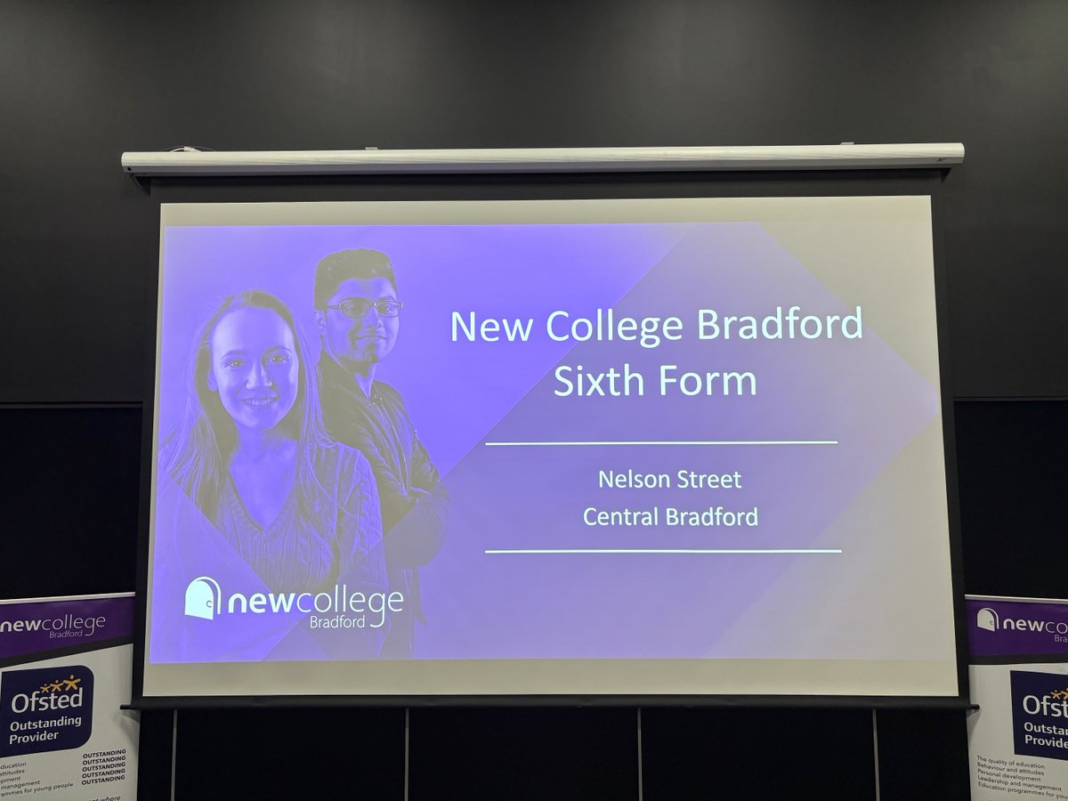 NewColBradford's tweet image. Our principal, Stuart Nash, will be delivering a talk about New College in the theatre at 4.45pm. Make sure you pick up your tickets from the Canteen before you make your way there!