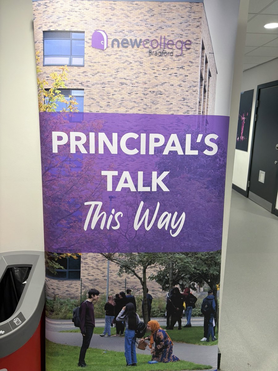 NewColBradford's tweet image. Our principal, Stuart Nash, will be delivering a talk about New College in the theatre at 4.45pm. Make sure you pick up your tickets from the Canteen before you make your way there!