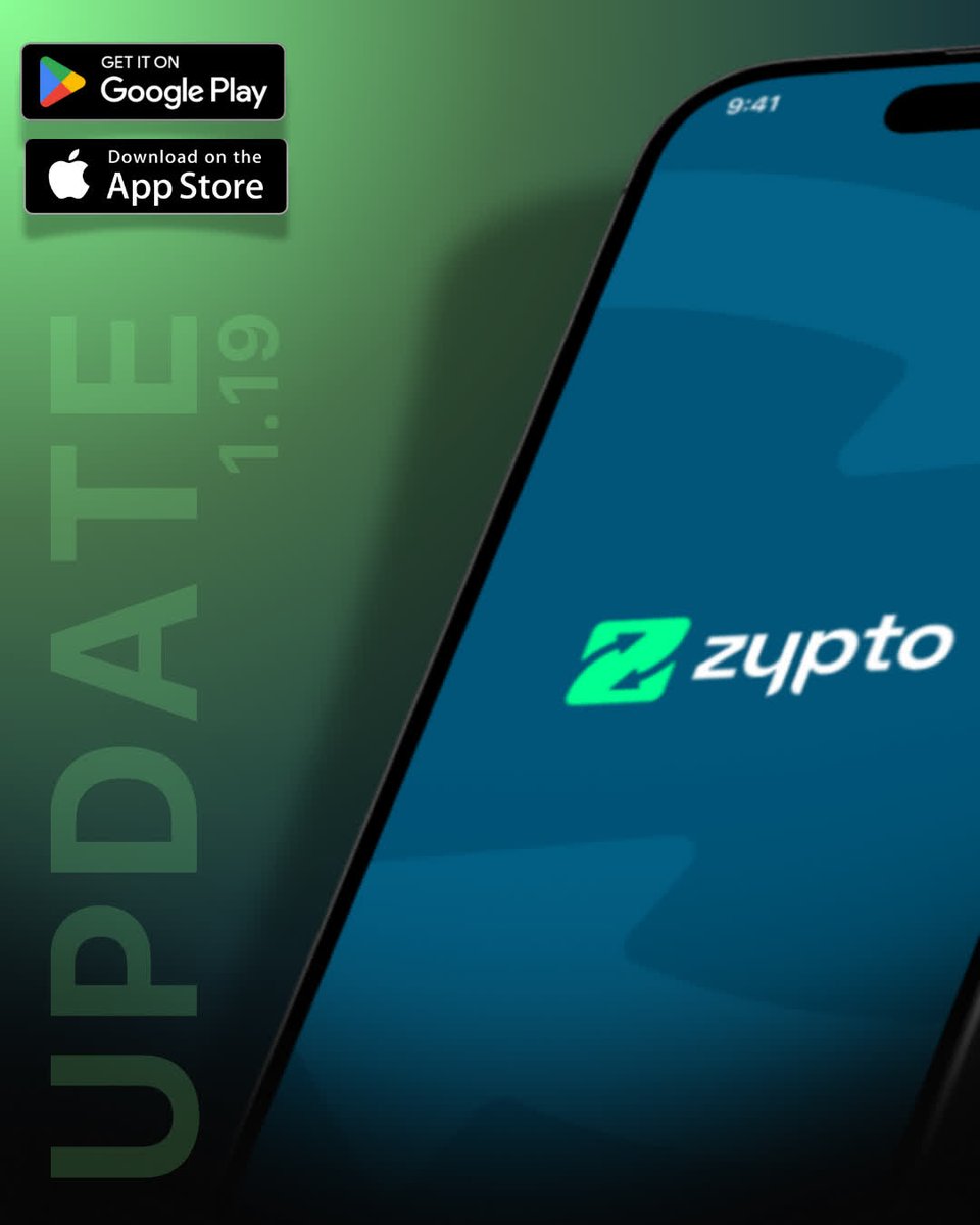 ZyptoApp's tweet photo. 🚀 Zypto App v1.19 is Live!

📲 Mobile Top-Ups:
Buy airtime with crypto — 800+ operators in 170 countries, now in Cards & Payments.

💳 Card Flow Improved:
Easier card purchase & management.

🐞 Bug Fixes:
Smoother performance and stability.

🔜 Coming Soon:
Gift cards, external payments & exchange integrations.

Explore the update → https://t.co/FLYwsiPqQq