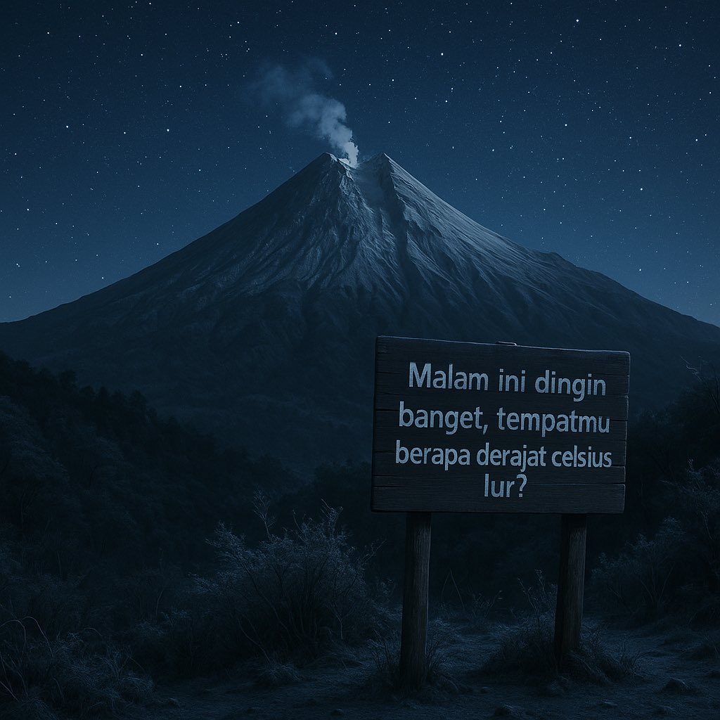 merapi_uncover's tweet photo. Malam ini dingin banget tempat berapa derajat celcius lur ? https://t.co/4XPcXQVRn1