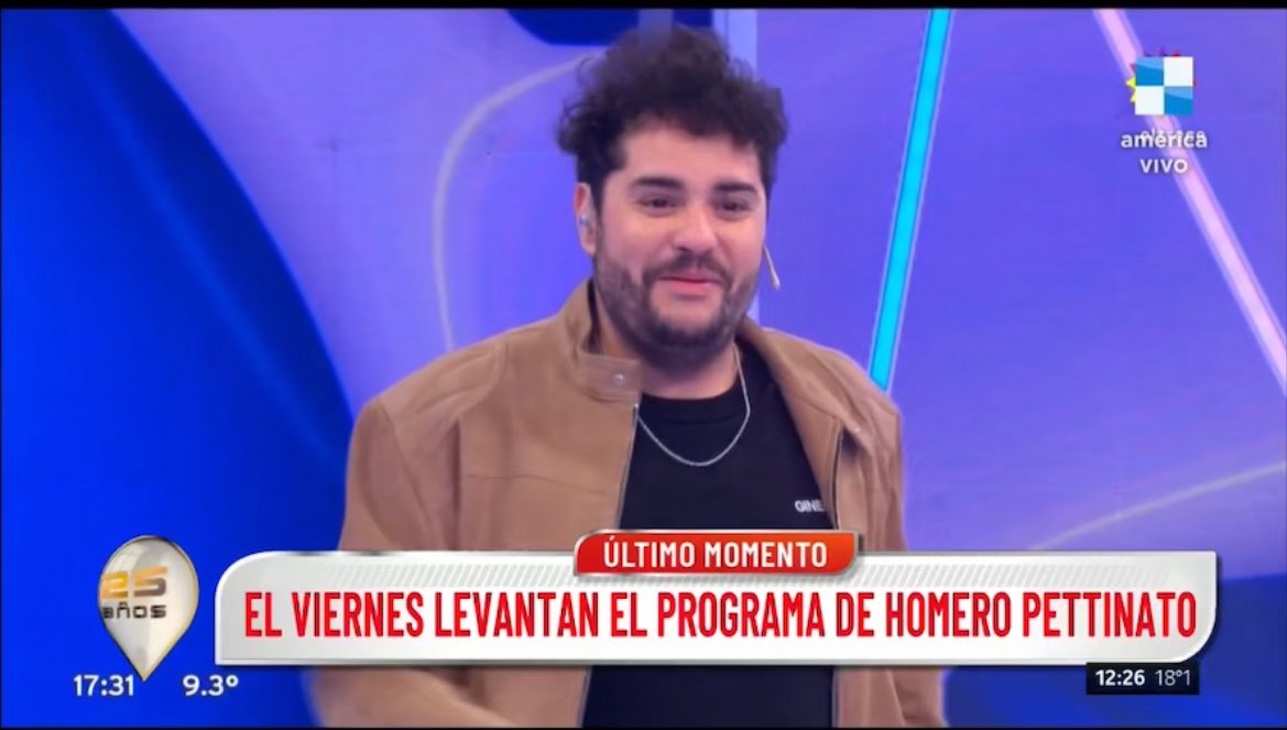RealTimeRating's tweet photo. EL VIERNES ES EL ÚLTIMO PROGRAMA DE HOMERO PETTINATO EN EL TRECE. https://t.co/FQbl8n8VRf