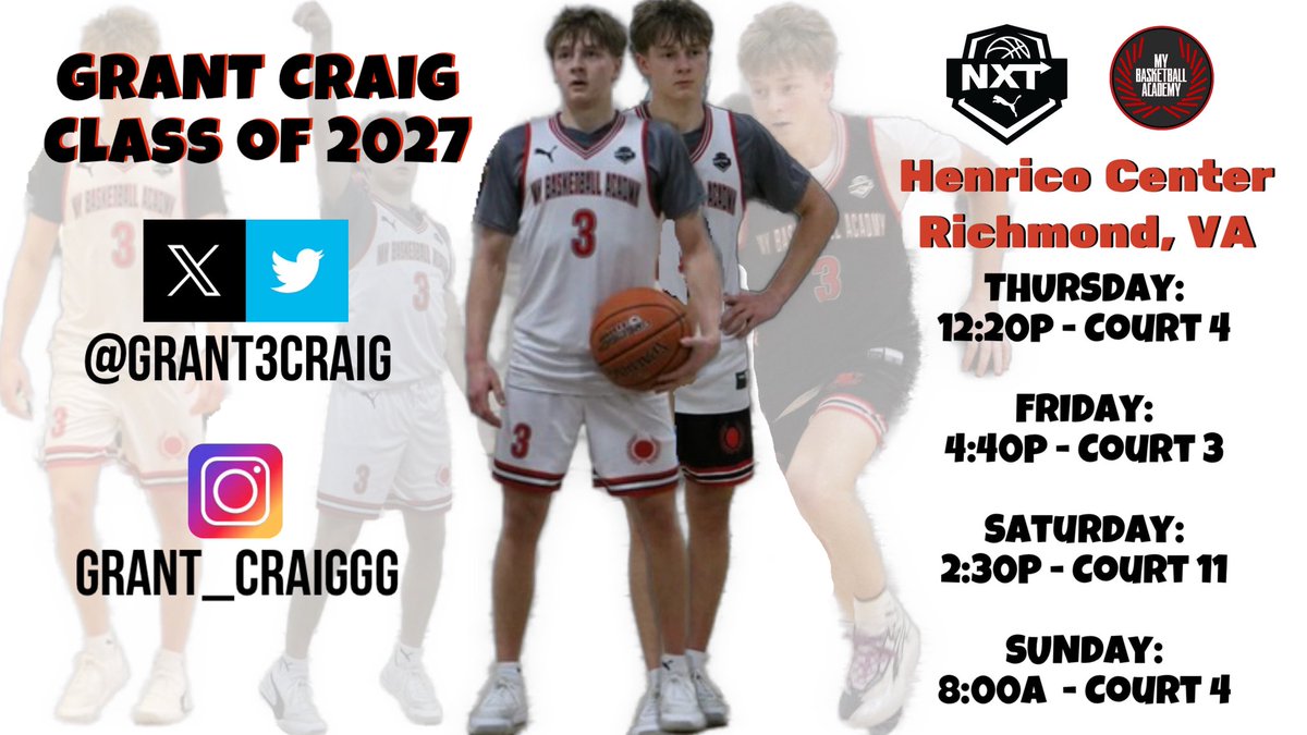 My schedule for this week/weekend in Richmond, VA