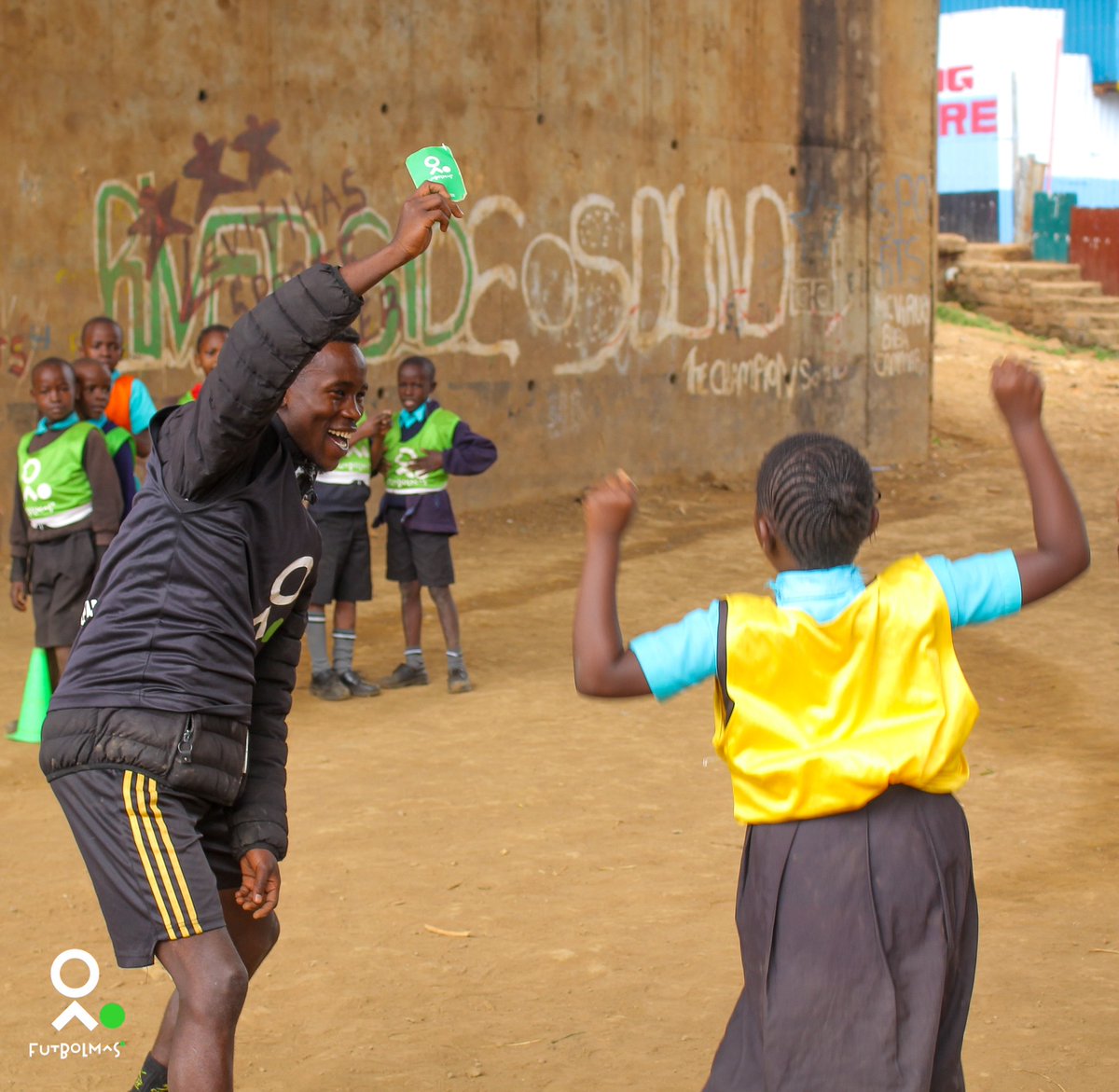 FutbolMasKenya's tweet photo. Using play to spark change!  

Today in Kibera, we focused on ending gender violence through Futbol Más activities-promoting equality, fair play, resilience, and safe spaces for all children.  

#SDG5 #GenderEquality #EndGenderViolence #FutbolMasKenya #SafeSpaces https://t.co/XLC90Iv1DZ