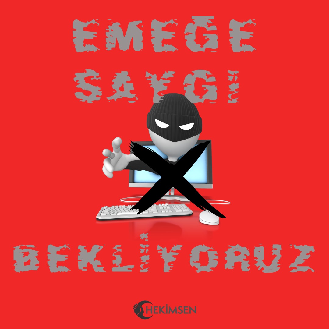 Sarı oğlanlar, sağlık çalışanlarının taleplerini Cumhurbaşkanlığı ile paylaştıklarına dair gönderilerinde Hekimsen logosunu silmeyi unuttular. Sonra farkedip hemen sildiler. Malesef ekran görüntüsü almaya yetişemedik. 
Talep Hekimsen'in,çalışma Hekimsen'in. 
Bunlara soracak