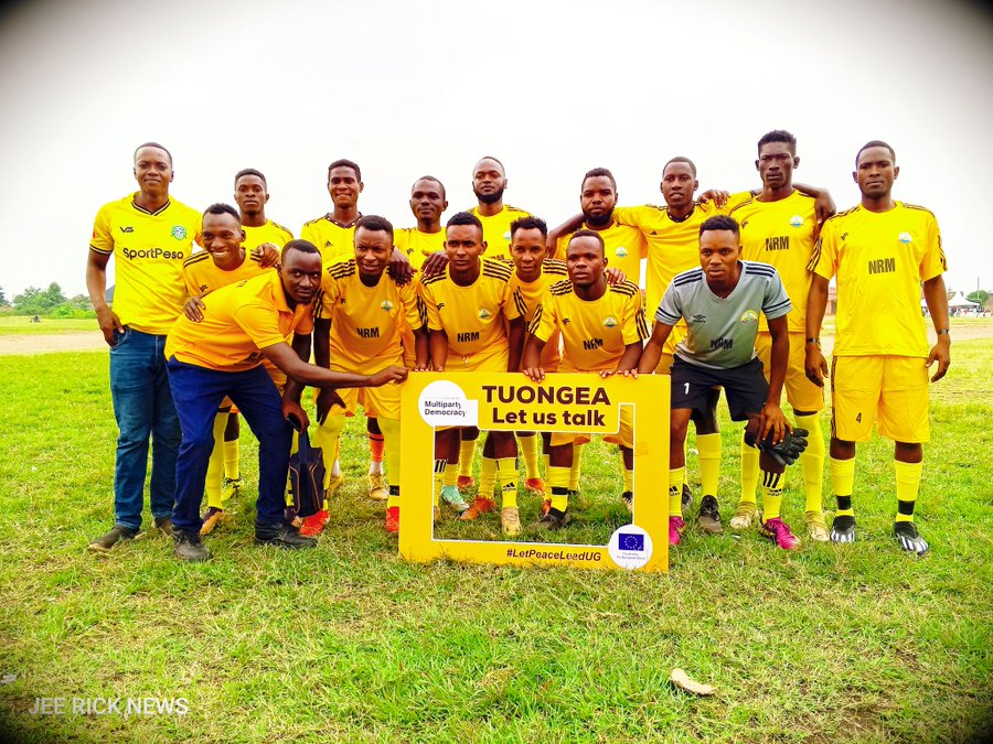 We have  emerged champions in  the Inter-Party Tournament held at Nyakasanga Playground-Kasese  today. 
<a href="/TodwongR/">Todwong Richard</a> <a href="/NRMOnline/">NRM Party</a>
#LetPeaceLeadUG