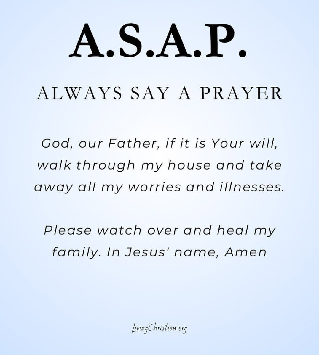 Always say a prayer