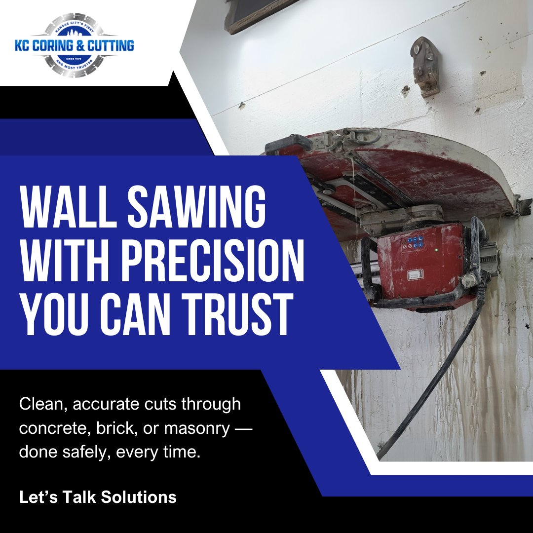 CoringKc's tweet image. When precision is key, rely on KC Coring &amp;amp; Cutting for your hand sawing needs. We specialize in clean cuts, even in confined spaces. For expert concrete cutting, trust our unparalleled expertise! ✂️🔍 #WallSawing #KCCoring #KansasCity