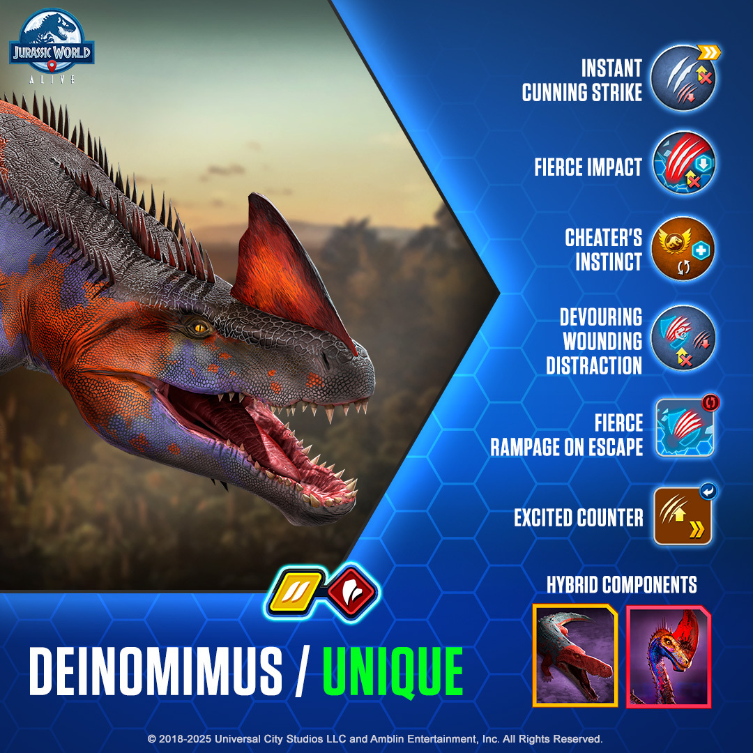 JWorldAlive's tweet image. 🦖 A NEW dinosaurs has been discovered in #JurassicWorldAlive! Play to collect and add them to your team.

▶️ ludia.gg/JWA25_709