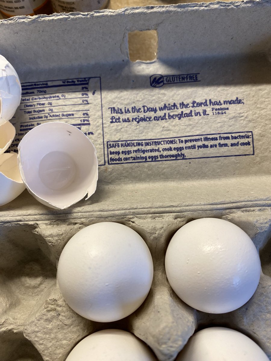 You know you live in a red state when even your eggs come with a Bible verse