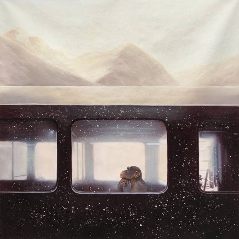 VGrainger's tweet image. 🎨 To Be Or Not To Be 🐒
by #JeanMarieGitard aka Mr Strange
To Be. Definitely 🤍
“What I do allows me to find what I am looking for” ~ Jean-Marie Gitard💫 #Hamlet