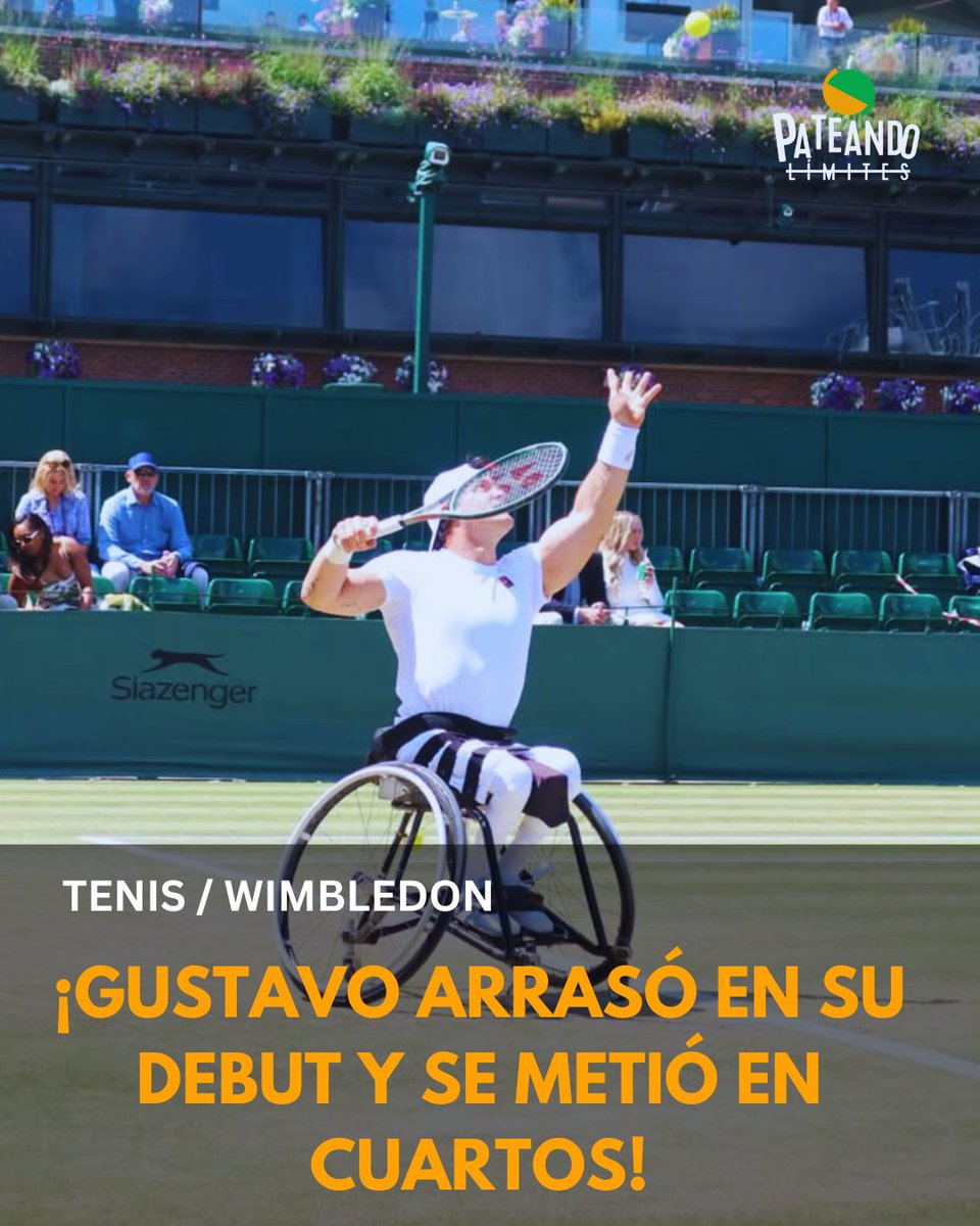 #Tenis 🎾💥 ¡ GUSTAVO ARRASÓ EN SU DEBUT Y SE METIÓ EN CUARTOS! 
<a href="/gustifernandez4/">Gusti Fernandez</a> le ganó 
6-1 / 6-2 al francés Houdet y se metió en cuartos de final del Grand Slam británico, ahora enfrentará al local Gordon Reid, 
  #Wimbledon2025  #Argentina #Paralympics