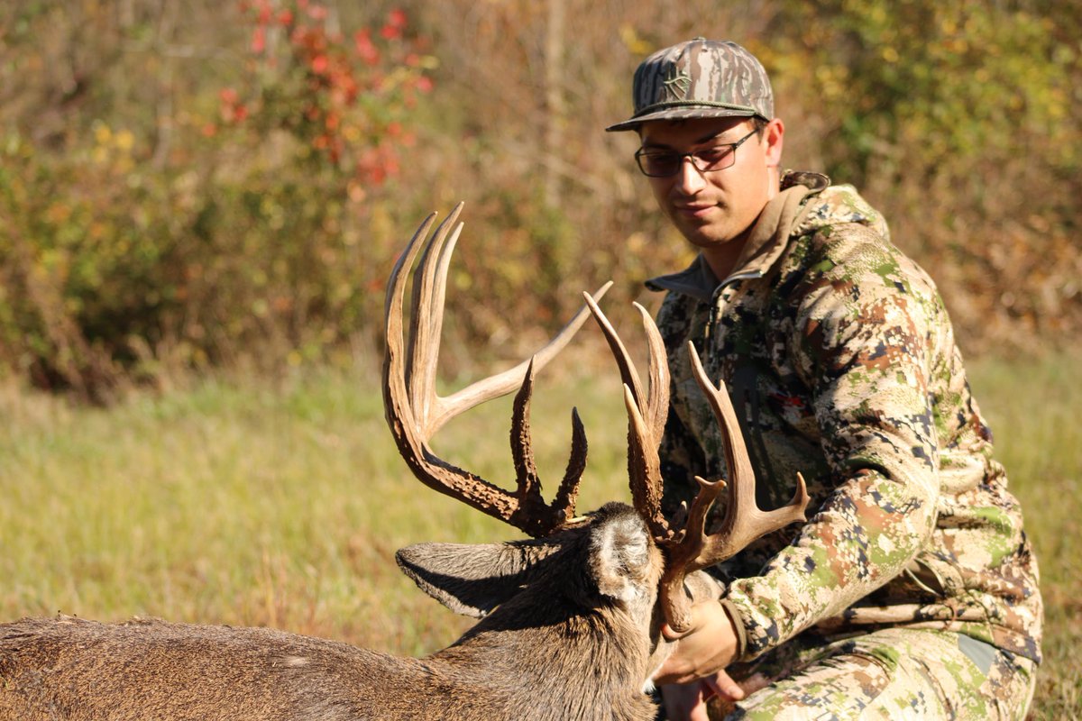 Check out this unique rack, taken by Kevin Gehman in Ohio! One heck of a whitetail man and to be able to get him with your bow, makes it even more special! He ended having an official score of 176 inches and some change!