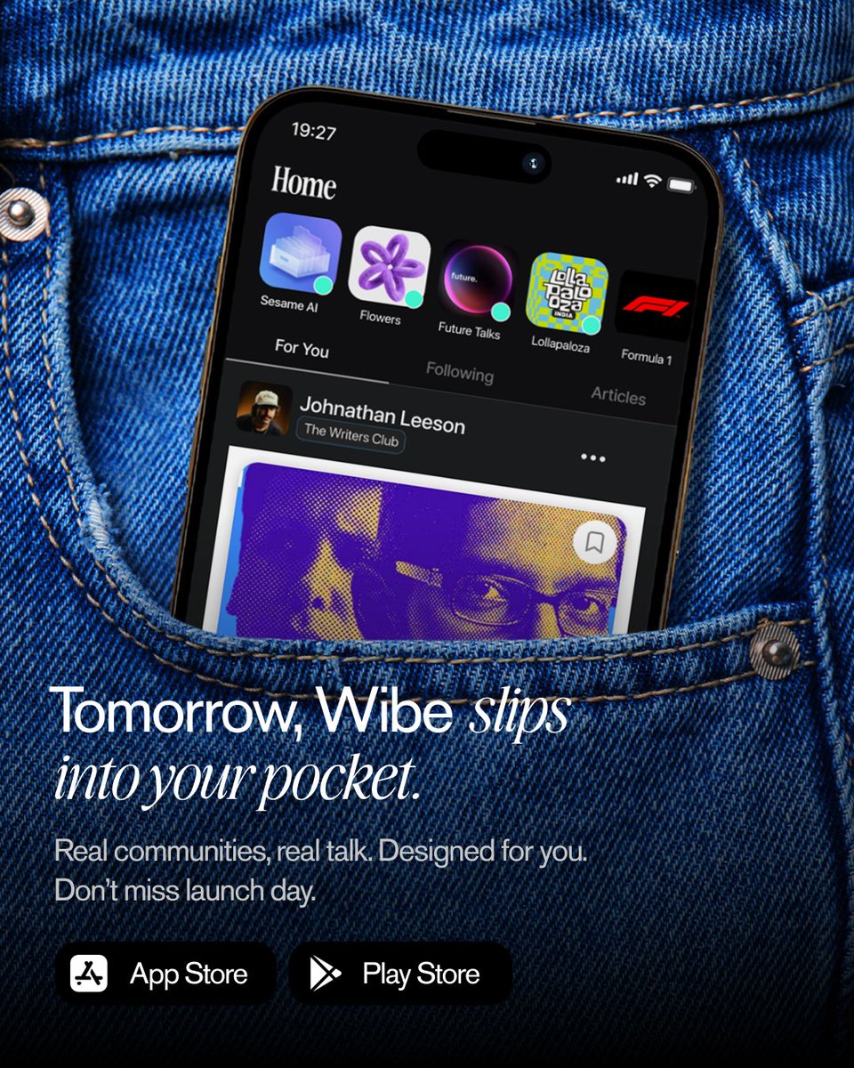 Wibe's finally here! 🚀 
After countless late nights and endless tweaks, 
Wibe - the beautifully simple way to build and grow your own communities is releasing tomorrow.

Set your reminders, tell a friend, and get ready to own your audience in a whole new way.

Link in comments👇🏻