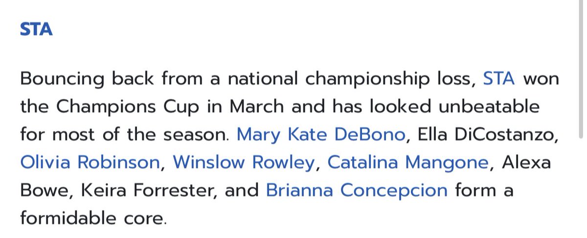 Winslow Rowley (2027) (@winslowrowley) on Twitter photo Headed to Richmond with my <a href="/STA_Soccer/">STA Soccer</a> 2008 team to compete for a <a href="/GAcademyLeague/">Girls Academy</a> National Championship! Thanks for the team mention, <a href="/VicOlorunfemi10/">Victor Olorunfemi</a> <a href="/TopDrawerSoccer/">TopDrawerSoccer</a> 
<a href="/kellysimsSTA/">Kelly Sims</a> <a href="/t0m_shields/">Tom Shields</a> <a href="/ImYouthSoccer/">ECNL/GA/Recruiting/College Soccer</a> <a href="/PrepSoccer/">Prep Soccer ⚽️</a> <a href="/TheSoccerWire/">SoccerWire</a> <a href="/ImYouthSoccer/">ECNL/GA/Recruiting/College Soccer</a> Headed to Richmond with my <a href="/STA_Soccer/">STA Soccer</a> 2008 team to compete for a <a href="/GAcademyLeague/">Girls Academy</a> National Championship! Thanks for the team mention, <a href="/VicOlorunfemi10/">Victor Olorunfemi</a> <a href="/TopDrawerSoccer/">TopDrawerSoccer</a> 
<a href="/kellysimsSTA/">Kelly Sims</a> <a href="/t0m_shields/">Tom Shields</a> <a href="/ImYouthSoccer/">ECNL/GA/Recruiting/College Soccer</a> <a href="/PrepSoccer/">Prep Soccer ⚽️</a> <a href="/TheSoccerWire/">SoccerWire</a> <a href="/ImYouthSoccer/">ECNL/GA/Recruiting/College Soccer</a>