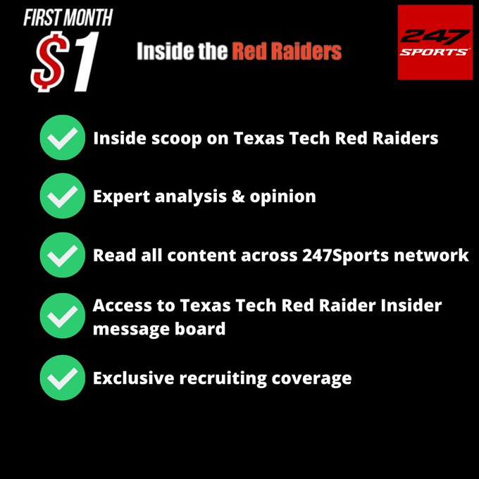 Jarret Johnson (@johnsonjarret) on Twitter photo Hump Day Chat❗️
It's Wednesday, time for the <a href="/TTU247/">InsideTheRedRaiders</a> staff all-day chat with subscribers & #TexasTech fans.
Join in ==> 247sports.com/college/texas-…
Not a subscriber yet⁉️ Go VIP today and get your 1st month for JUST $1 ==> secure.247sports.com/college/texas-… #GunsUp #WreckEm #Big12 Hump Day Chat❗️
It's Wednesday, time for the <a href="/TTU247/">InsideTheRedRaiders</a> staff all-day chat with subscribers & #TexasTech fans.
Join in ==> 247sports.com/college/texas-…
Not a subscriber yet⁉️ Go VIP today and get your 1st month for JUST $1 ==> secure.247sports.com/college/texas-… #GunsUp #WreckEm #Big12