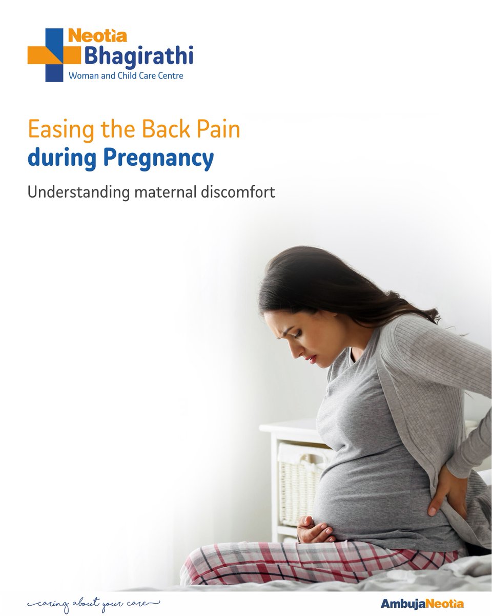 Creating life is beautiful - but it can hurt. Back pain in pregnancy is real. You are strong, you are seen and your comfort matters. Consult today. #PregnancyCare #NBWCC #NeotiaBhagirathi #AmbujaNeotia