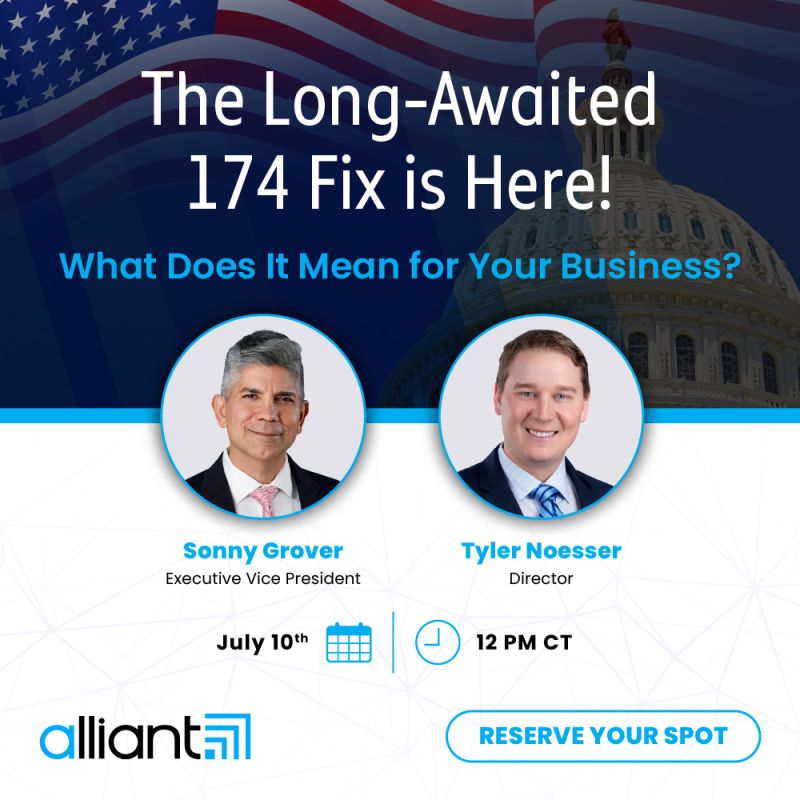 alliantgroup (@alliantgroup) on Twitter photo Recent legislation has restored the R&D Tax Credit to its full potential through the Section 174 fix.
Immediate expensing for domestic R&D
Register Now: events.alliantgroup.com/webinars/legis…
<a href="/Dhavaljadav02/">Dhaval Jadav</a> Recent legislation has restored the R&D Tax Credit to its full potential through the Section 174 fix.
Immediate expensing for domestic R&D
Register Now: events.alliantgroup.com/webinars/legis…
<a href="/Dhavaljadav02/">Dhaval Jadav</a>