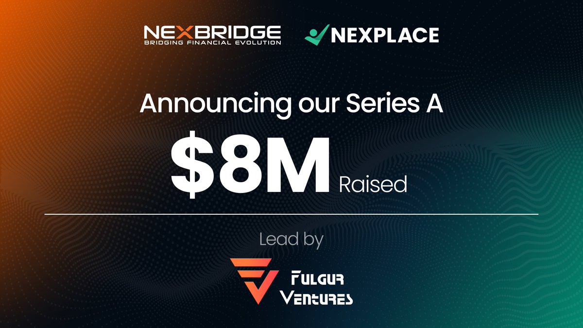 Nexplace_Global's tweet photo. The digital asset exchange built for what comes next.

Together with @NexBridgeSV, we’ve completed an $8M Series A led by @FulgurVentures to launch the first platform where cryptocurrencies meet regulated digital assets—under one evolving infrastructure.

Starting with assets like USTBL—regulated directly at the token level—NEXPLACE will enable both retail and institutional users to trade crypto alongside traditional asset exposures, such as stocks, bonds, and multi-asset strategies.

🟩 🔜 Public launch expected in H2 2025: from spot crypto markets to asset-linked products.

With a roadmap designed to unlock advanced features like collateralization and derivatives over time.

"As tokenized markets mature, infrastructure and services must evolve too. NEXPLACE was built to implement this vision—not just as a unified venue, but as the foundation for the broader infrastructure that on-chain finance will require in the years ahead. This is the venue designed for the next phase of real-world finance on Bitcoin." - @michelecrivelli, CEO of the company.

Markets are changing. This is where the next phase begins.

〽️ Coming Soon.

Full announcement: https://t.co/krAKM17EHL

#DigitalAssetExchange #RegulatedDigitalAssets #TrueOwnership #NEXPLACE #NEXBRIDGE