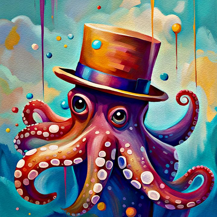 Art of the Day: "Cute Octopus Art". Buy at: ArtPal.com/LauriesArt111?…